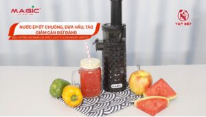 Nước ép ớt chuông, dưa hấu, táo giảm cân giữ dáng - Máy ép chậm Magic Eco AC-130